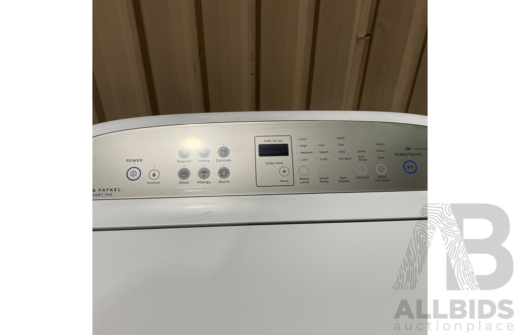 FISHER & PAYKEL 7kg WashSmart Top Load Washing Machine - ORP $1099