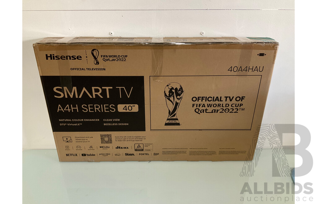 Hisense 40 Inch Full HD TV (40A4HAU)  - Estimated ORP $499