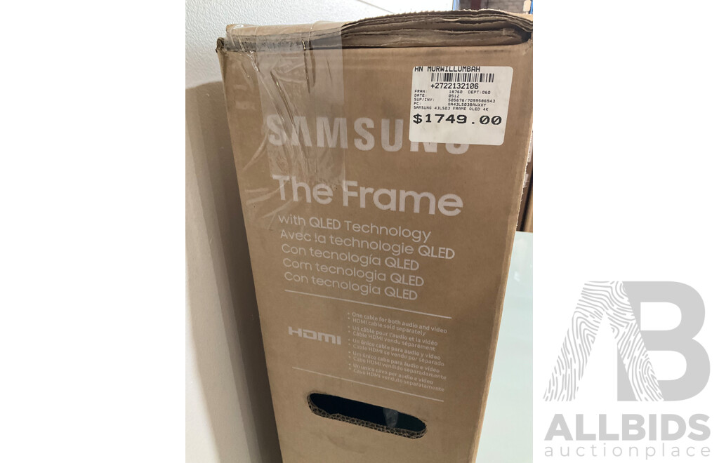 SAMSUNG 43inch the Frame QLED 4K Smart TV (2022) (QA43LS03BAWXXY) - Estimated ORP $1495