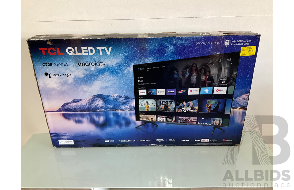 TCL 43inch C725 4K QLED Android TV (43C725) - Estimated ORP $799
