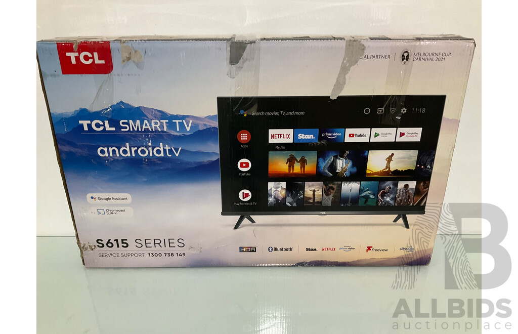 TCL 32inch S615 HD ANDROID TV (32S615-AU) - Estimated ORP $399