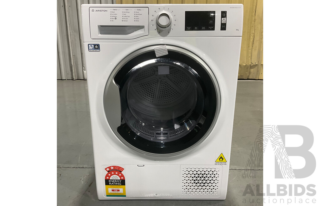 ARISTON (N11HPLWAUS) 8kg Heat Pump Dryer - ORP $1,299.00