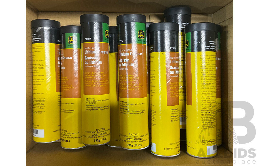 JOHN DEERE Multi-Purpose Lithium Grease (PT507) - Lot of 10 - Estimated Total ORP $149.10