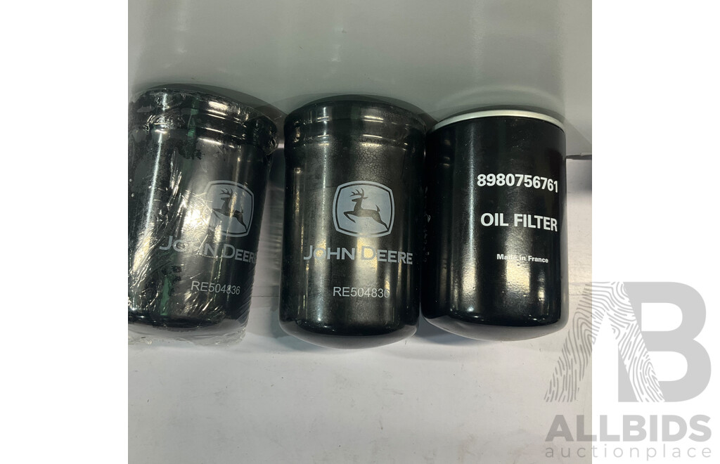 JOHN DEERE Oil Filter (RE504836)x2 & (8980756761) - Lot of 3 - Estimated Total ORP $152.40