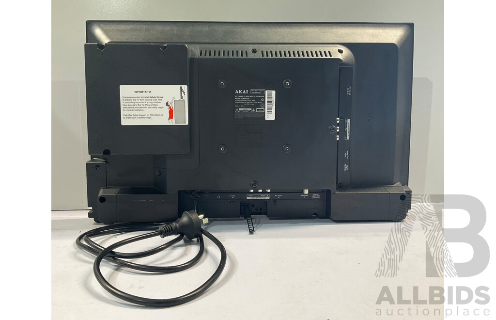 AKAI (AK2421S5D) 24inch Full HD TV with Built in DVD Player - ORP $225.00