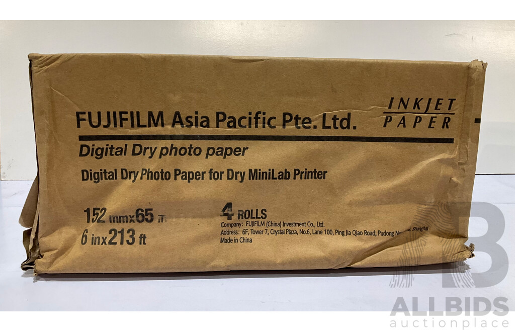 FUJI FILM - Quality Dry Photo Paper for DX100 & for Dry MiniLab Printer - Lot of 2 - Estimated Total ORP $260.00