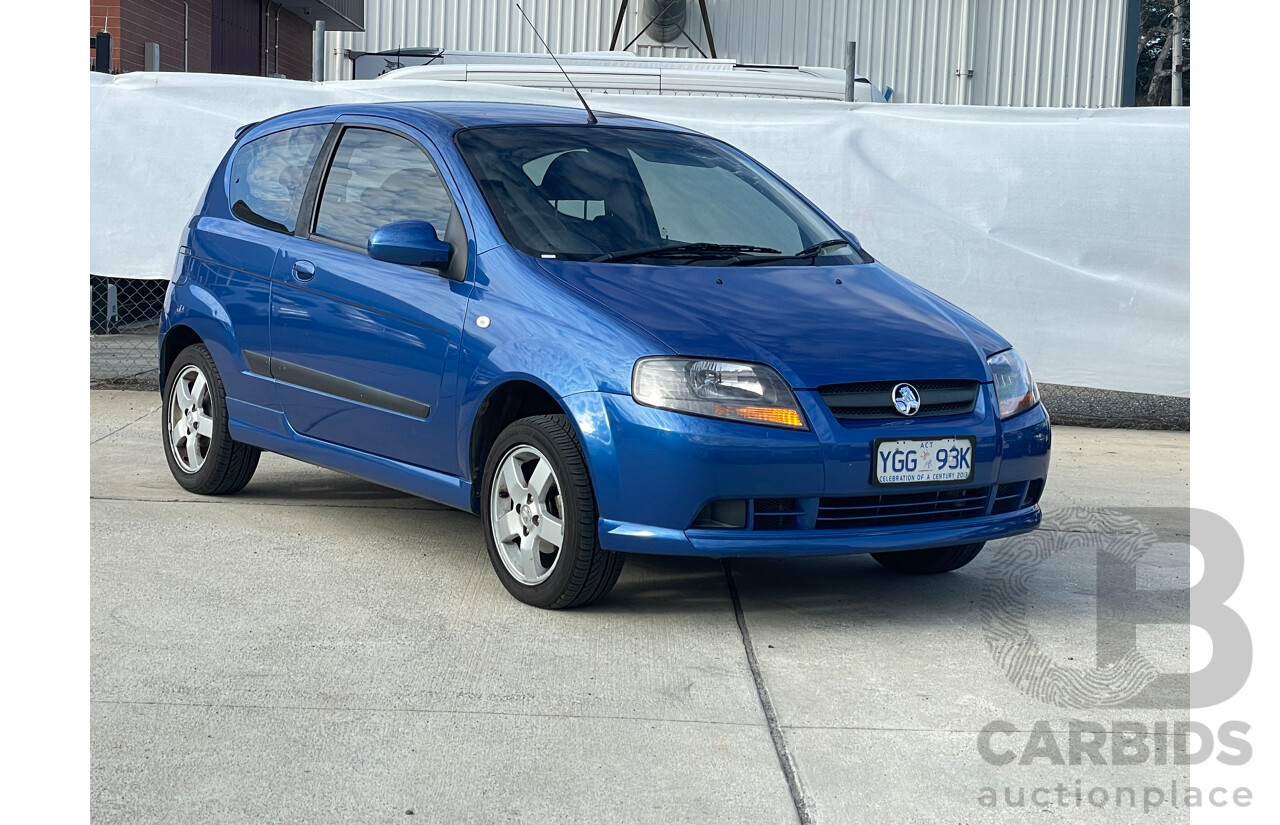 2/2008 Holden Barina  TK MY08 3d Hatchback Blue 1.6L