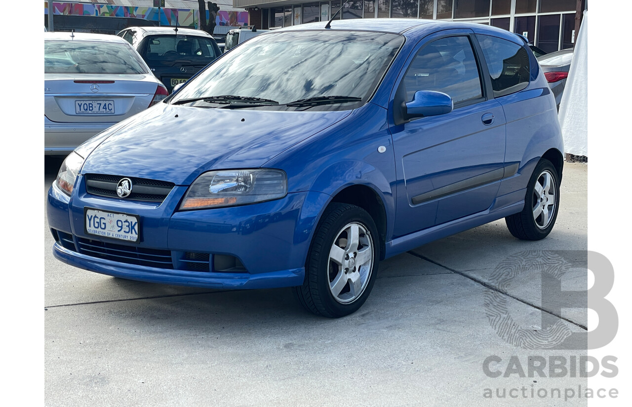 2/2008 Holden Barina  TK MY08 3d Hatchback Blue 1.6L