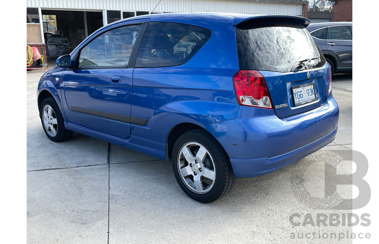 2/2008 Holden Barina  TK MY08 3d Hatchback Blue 1.6L