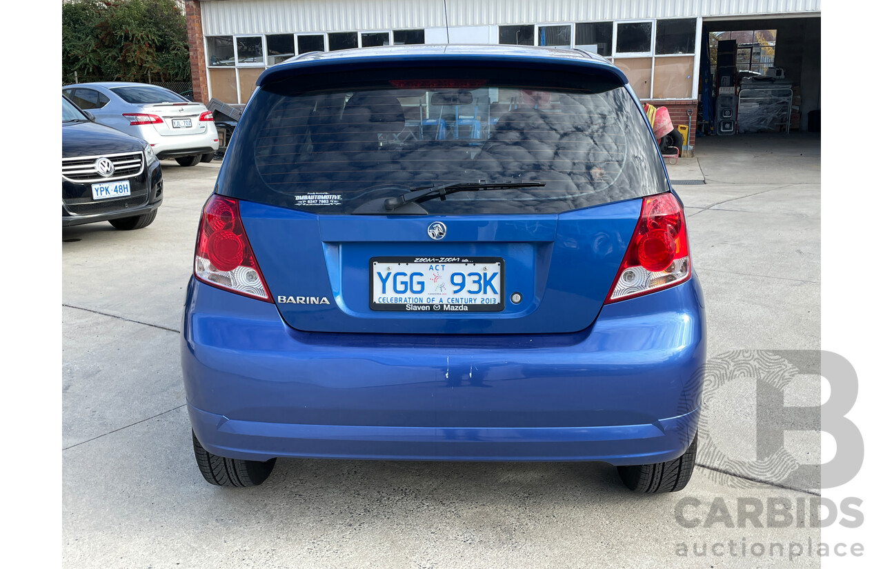 2/2008 Holden Barina  TK MY08 3d Hatchback Blue 1.6L