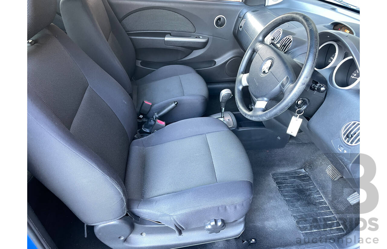 2/2008 Holden Barina  TK MY08 3d Hatchback Blue 1.6L