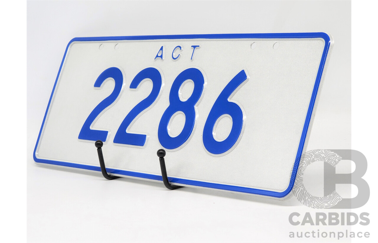 ACT 4 Digit Numerical Motor Vehicle Number Plate - 2286