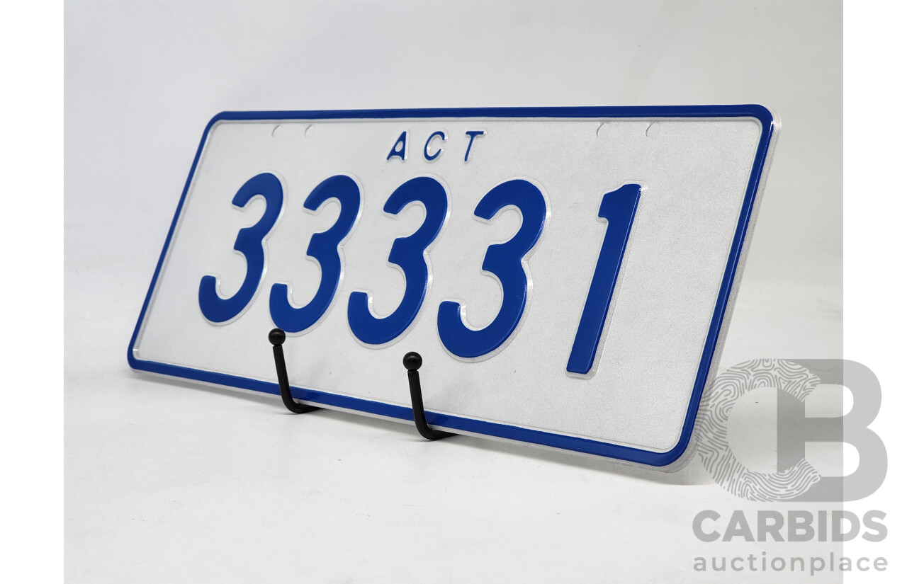 ACT Five Digit 5-Digit Numerical Number Plate - 33331