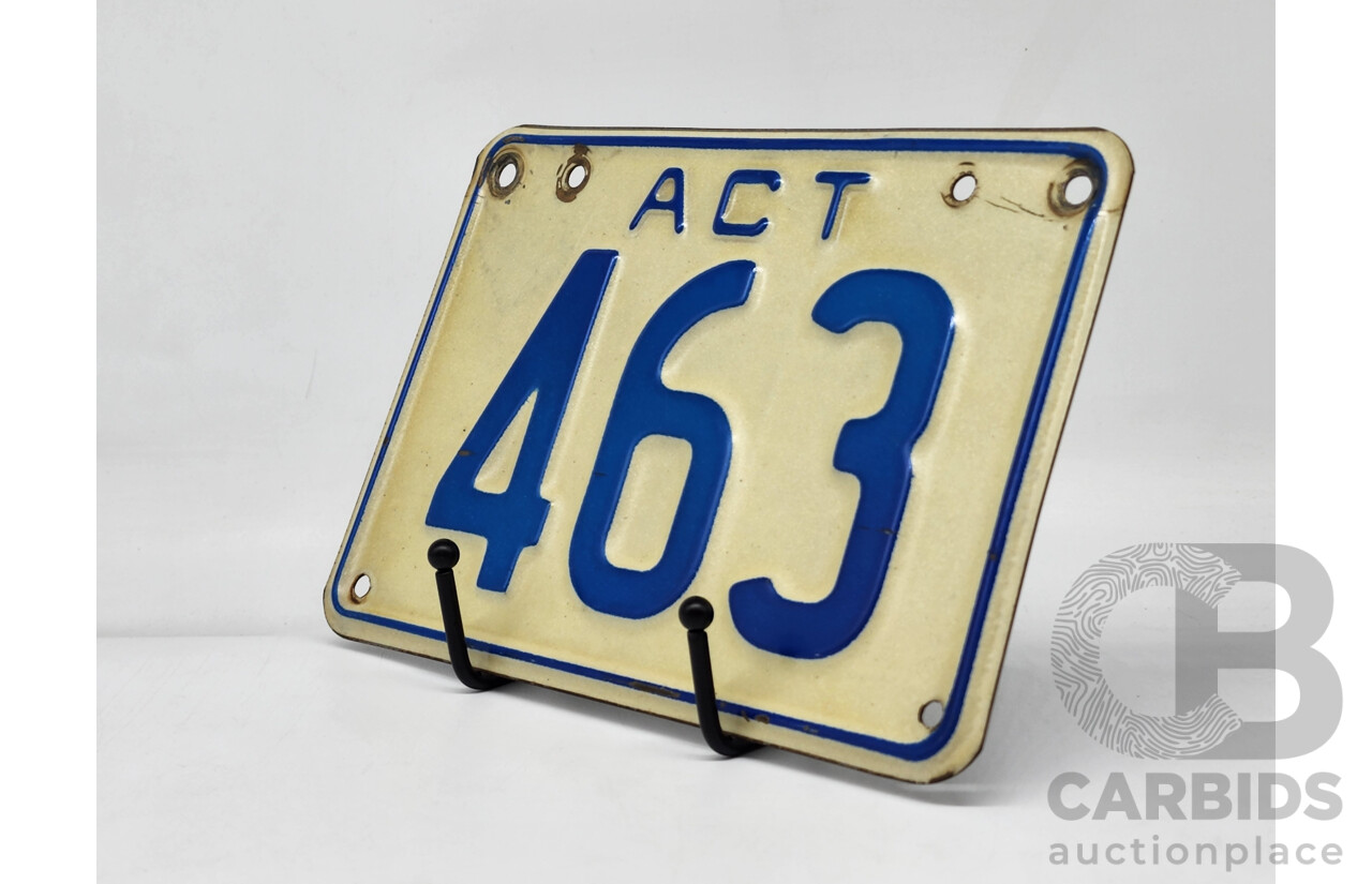 ACT 3 Digit Numerical Motor Vehicle Number Plate - 463