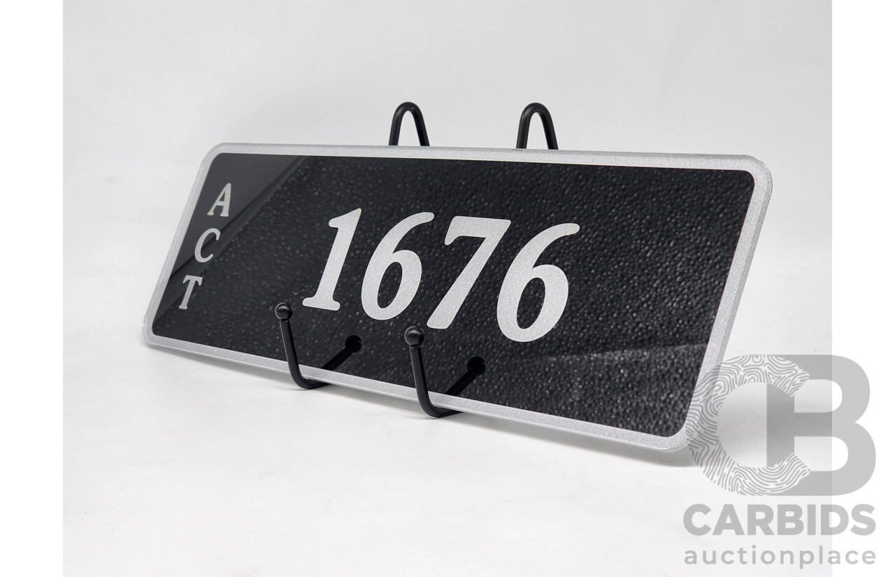 ACT 4-Digit Number Plate - 1676