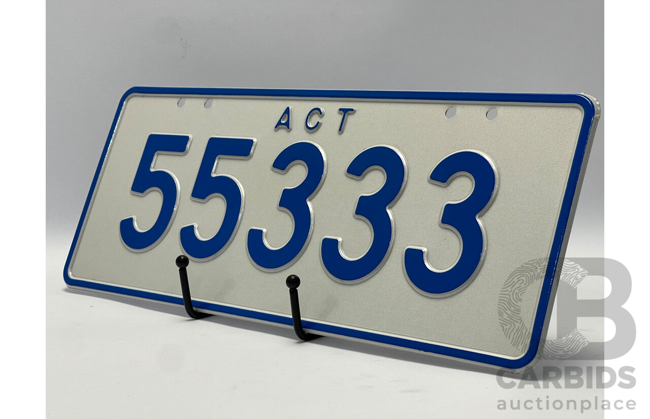 ACT 5-Digit Number Plate - 55333