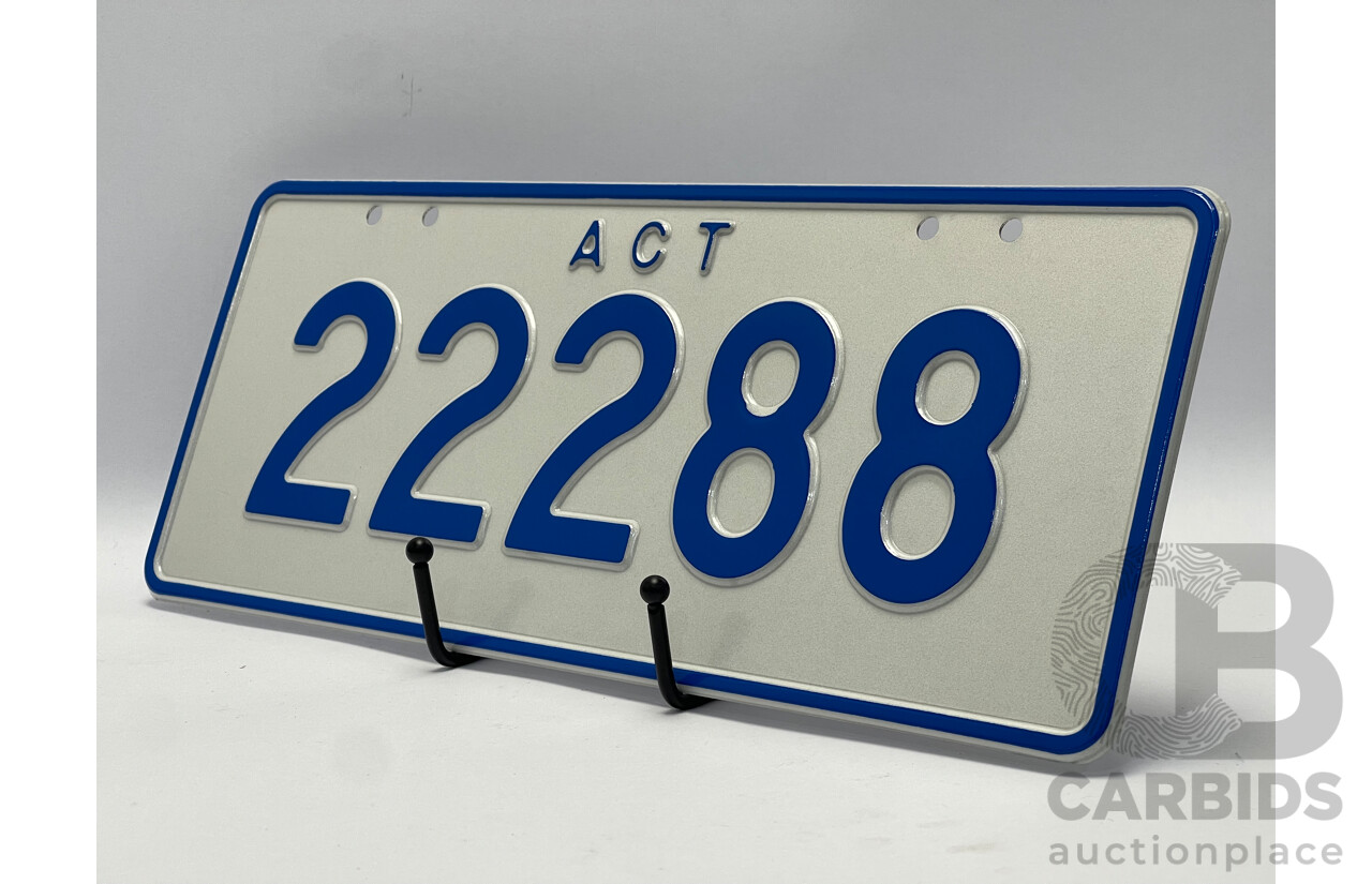 ACT 5-Digit Number Plate - 22288
