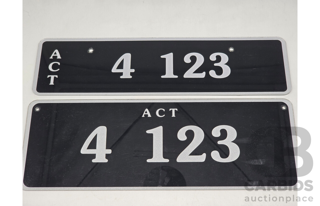 ACT 4-Digit Number Plate - 4123