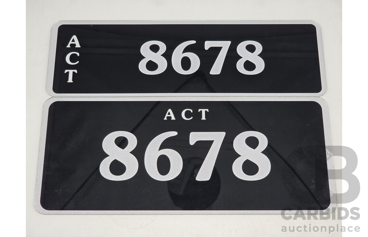 ACT 4-Digit Number Plate - 8678