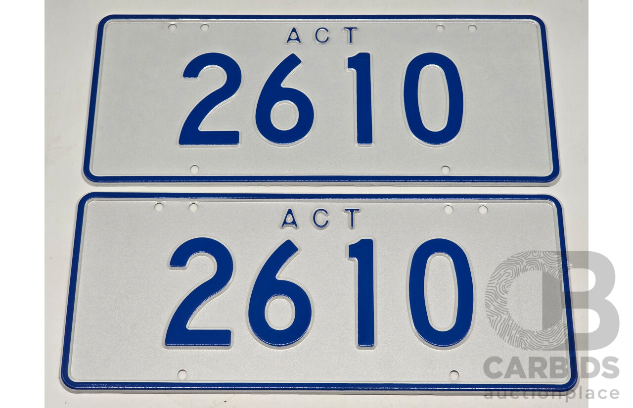ACT 4-Digit Number Plate - 2610