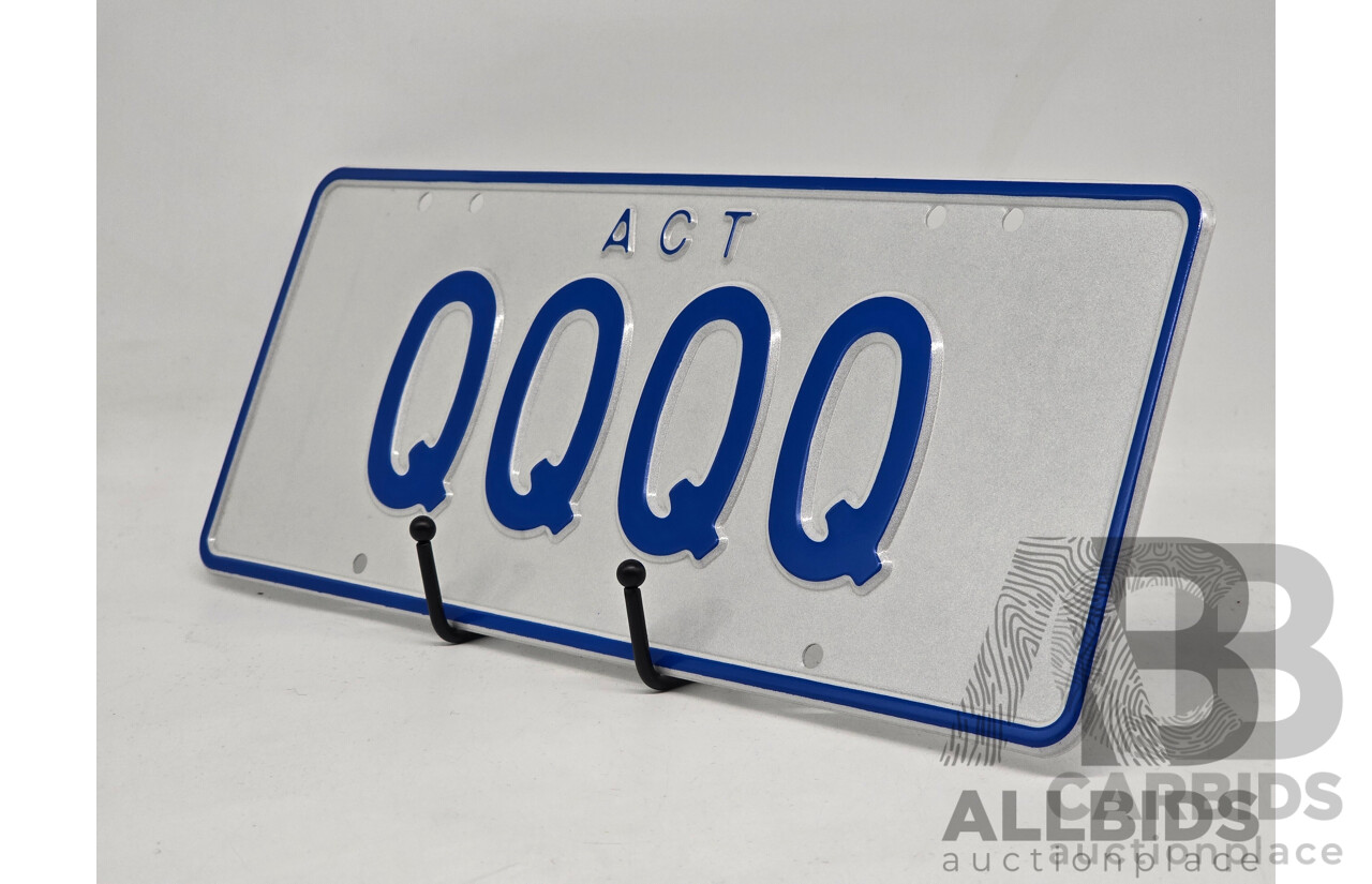 ACT 4 Character Motor Vehicle Number Plate - QQQQ