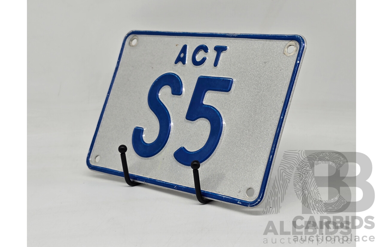 ACT 2 Character Motor Vehicle Number Plate - S5