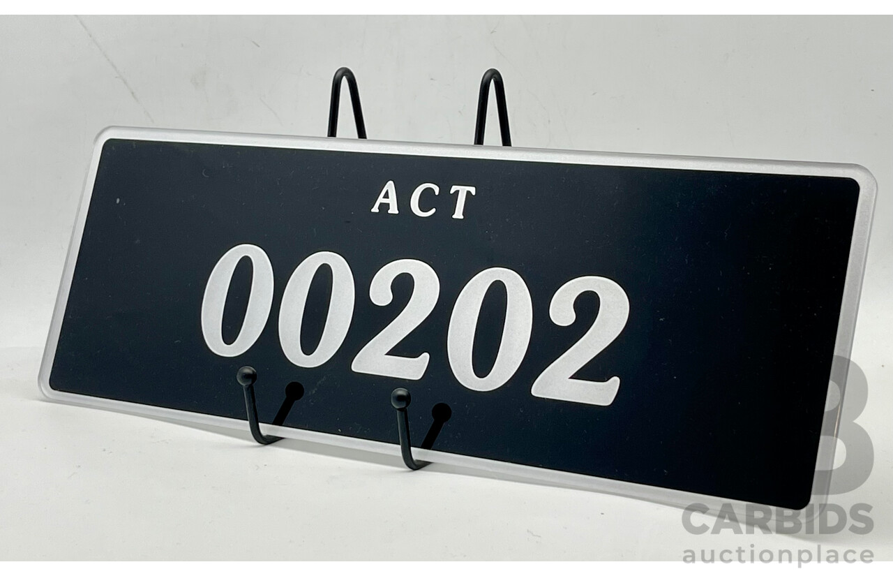 ACT 5-Character Number Plate - OO202