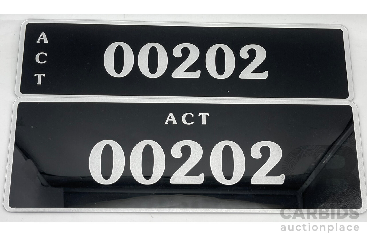 ACT 5-Character Number Plate - OO202