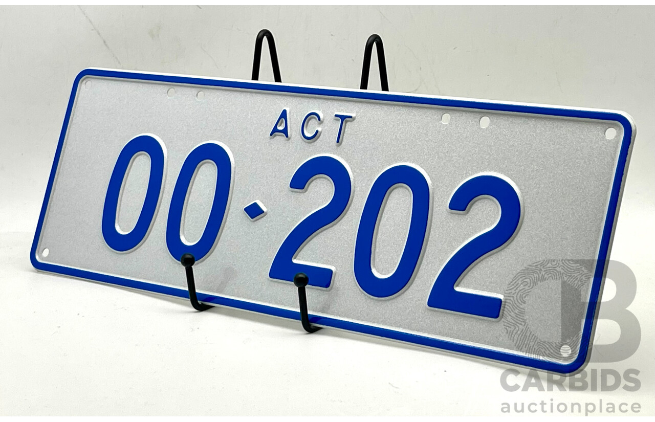 ACT 5-Character Number Plate - OO202