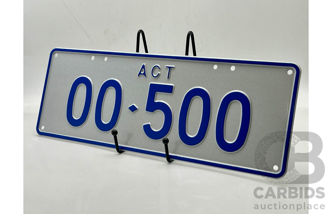 ACT 5-Character Number Plate - OO500