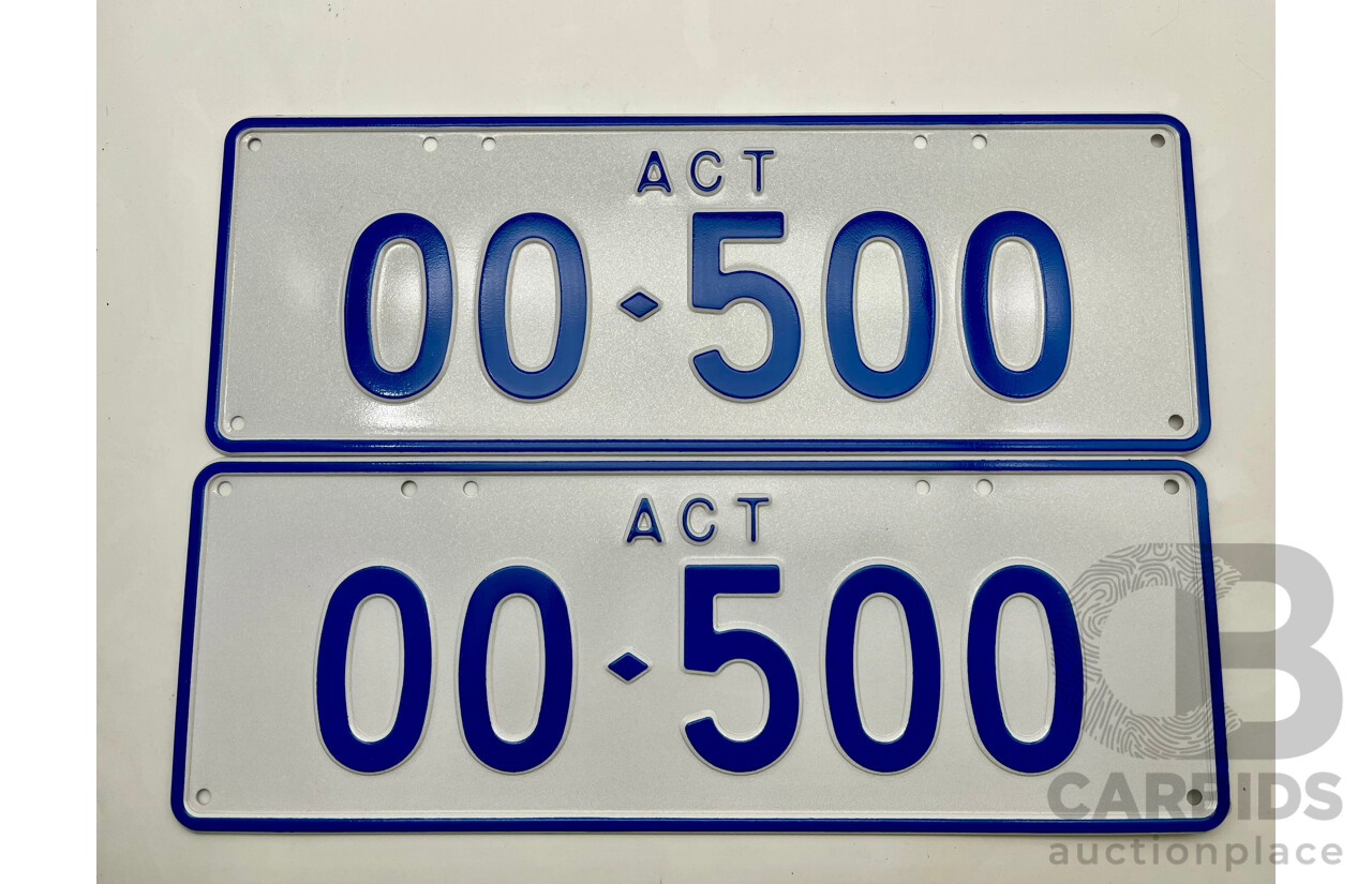 ACT 5-Character Number Plate - OO500