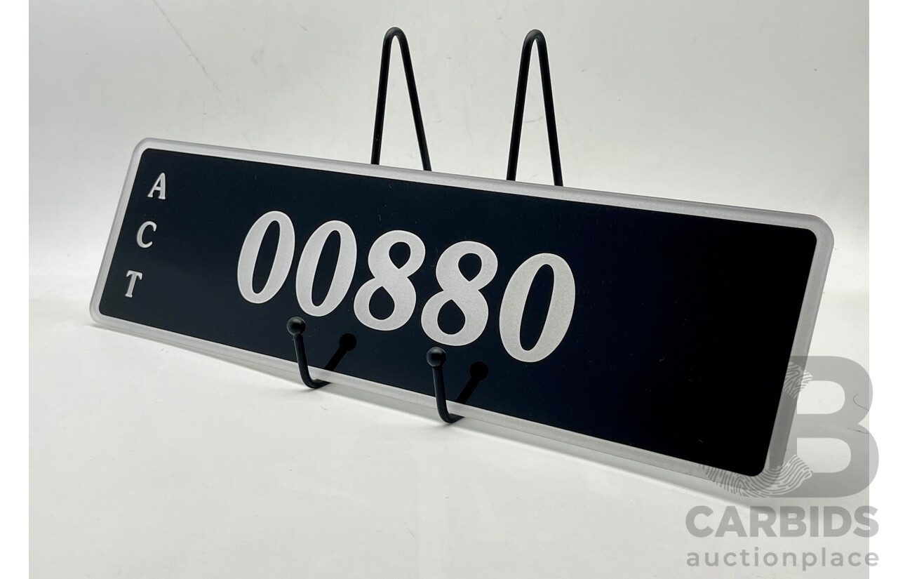 ACT 5-Character Number Plate - OO880