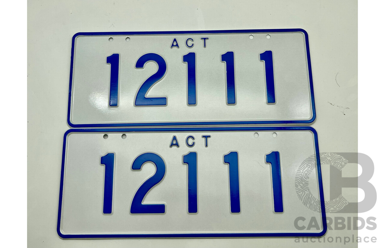 ACT 5-Digit Number Plate - 12111