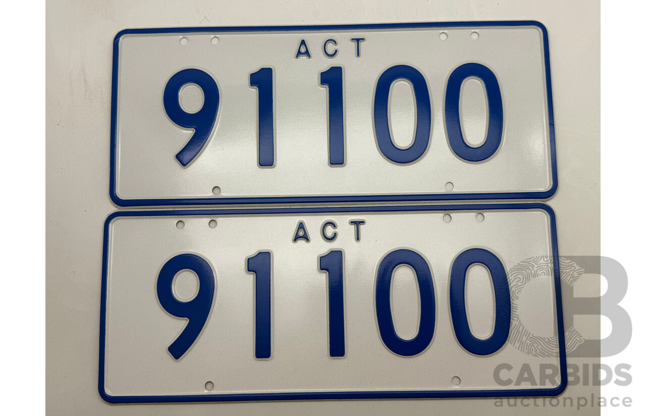 ACT 5-Digit Number Plate - 91100