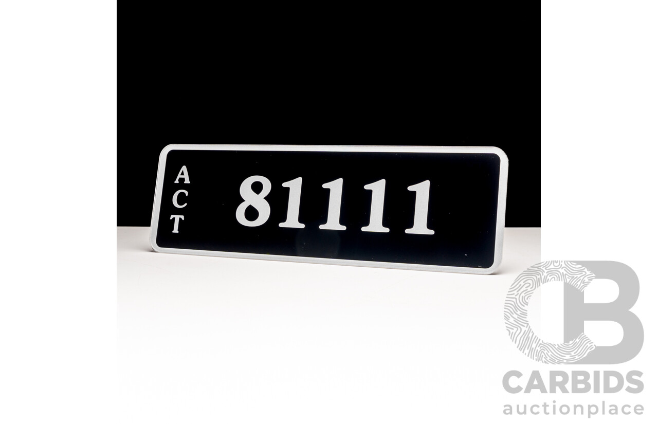 ACT 5-Digit Number Plate - 81111
