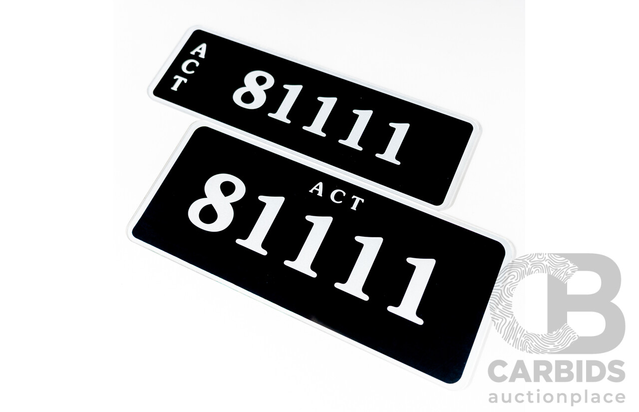 ACT 5-Digit Number Plate - 81111