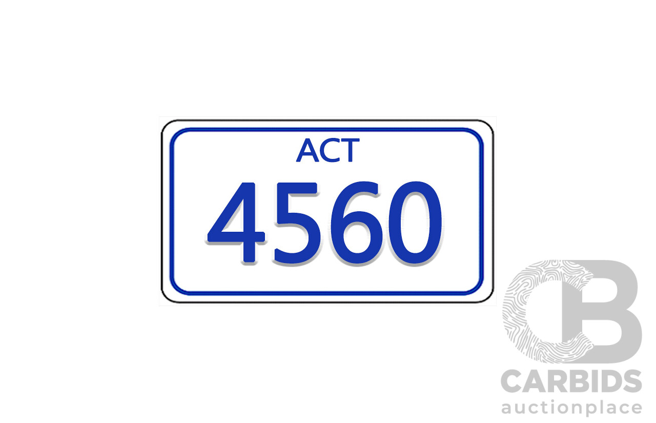 ACT 4-Digit Number Plate - 4560