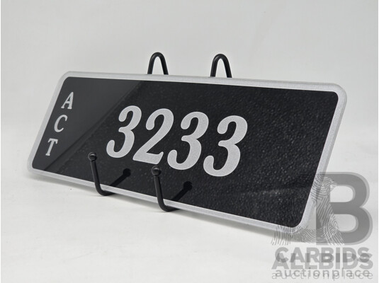 ACT 4-Digit Numerical Number Plate - 3233