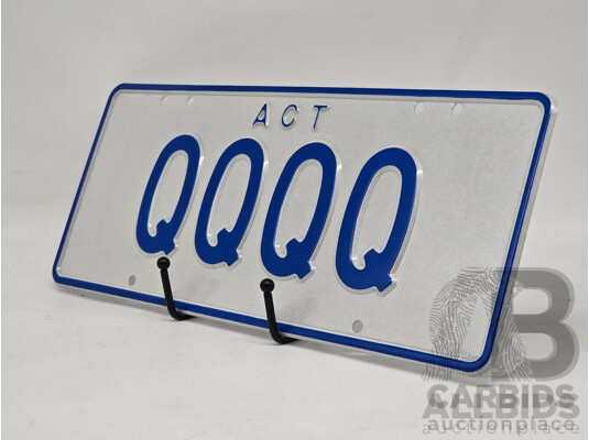 ACT 4 Character Motor Vehicle Number Plate - QQQQ