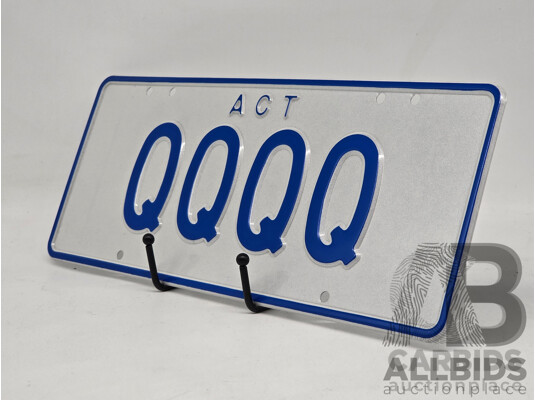 ACT 4 Character Motor Vehicle Number Plate - QQQQ