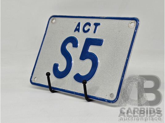 ACT 2 Character Motor Vehicle Number Plate - S5