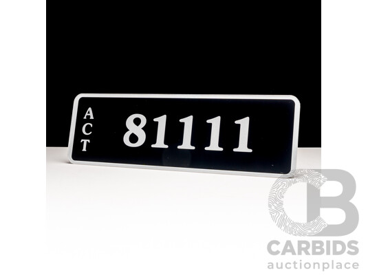 ACT 5-Digit Number Plate - 81111