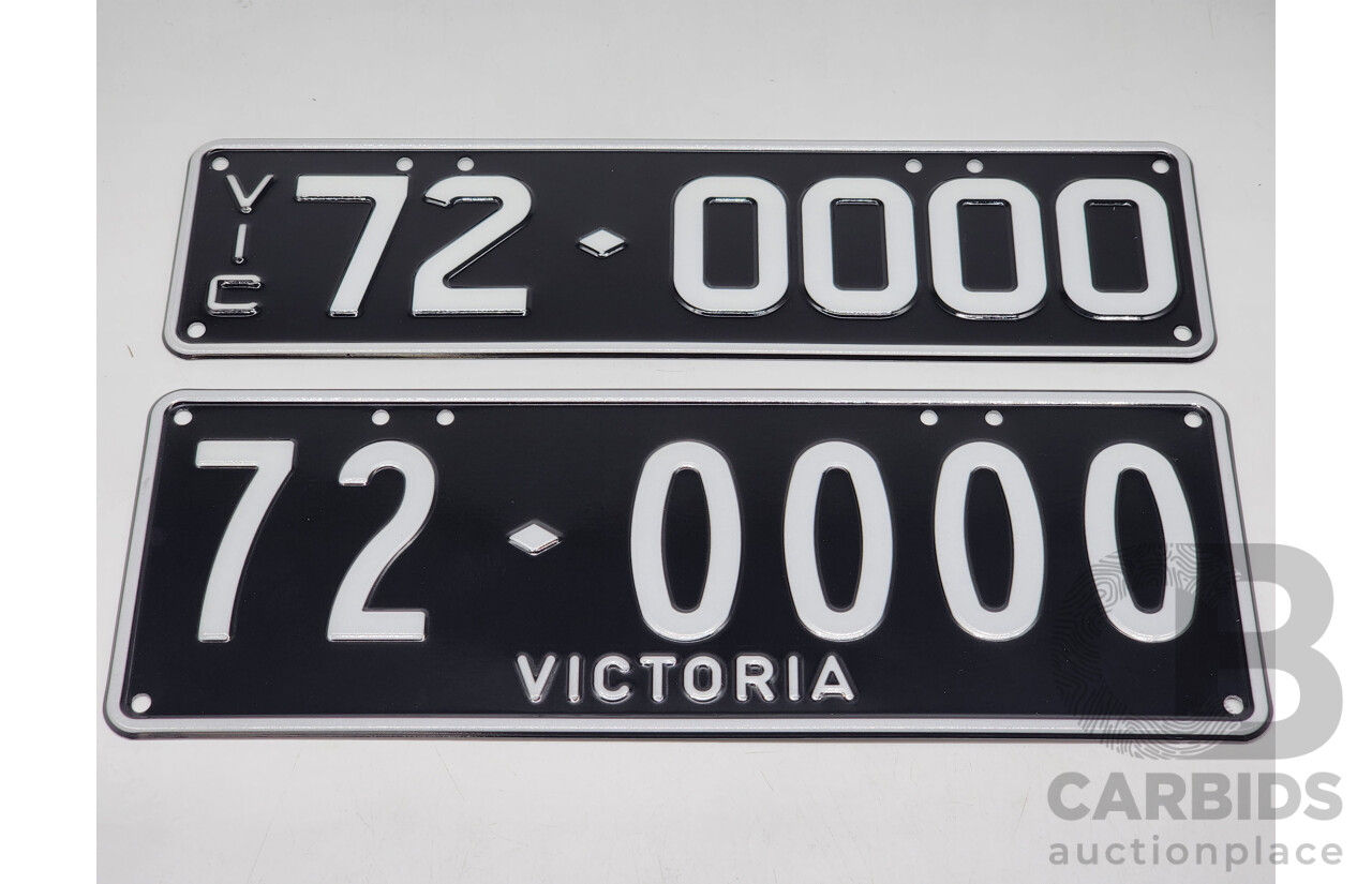 Victorian VIC Custom 6 - Character Number Plate 72.0000