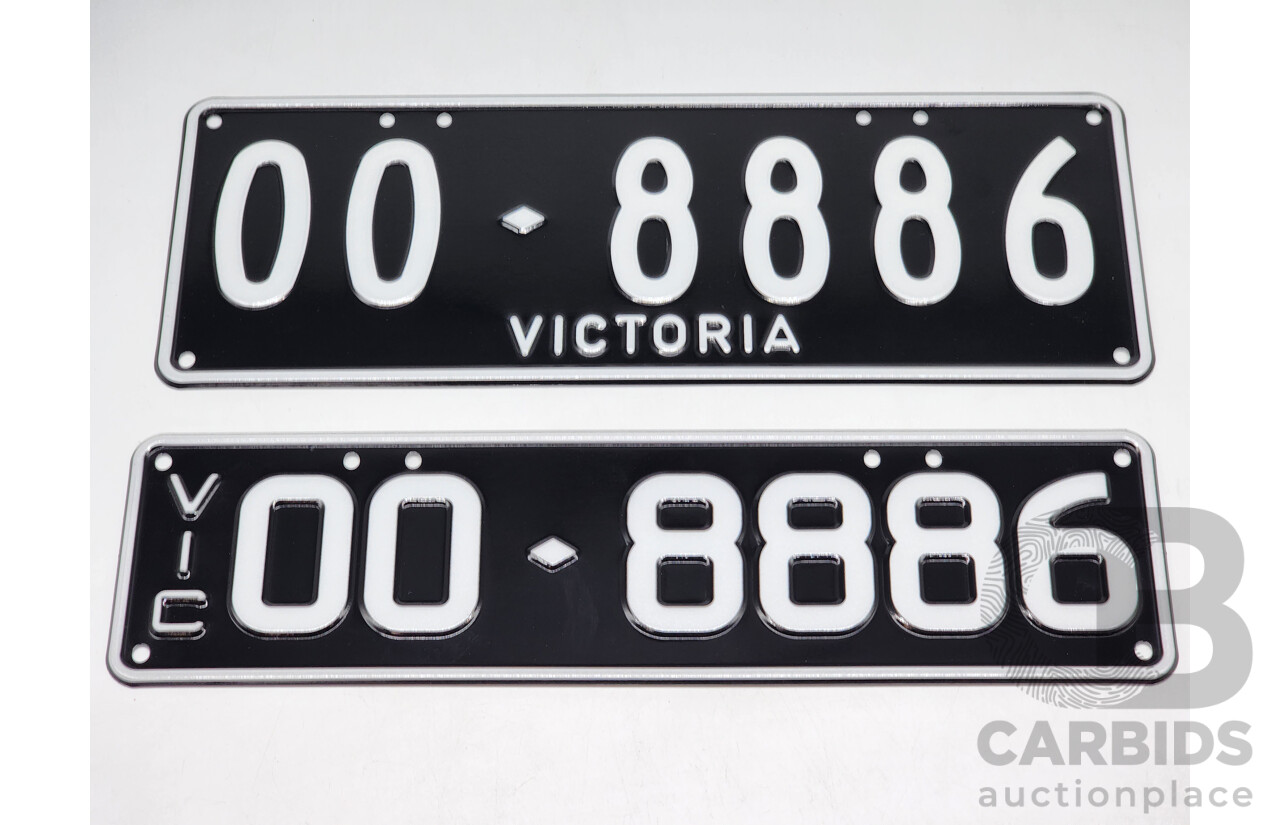 Victorian VIC Custom 6 - Character Number Plate 00.8886