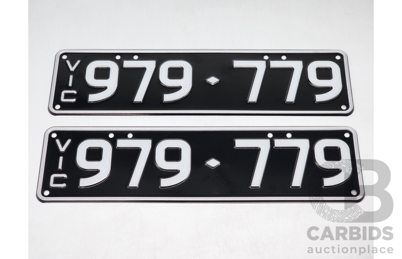 Victorian VIC Custom 6 - Digit Numerical Number Plate 979.779