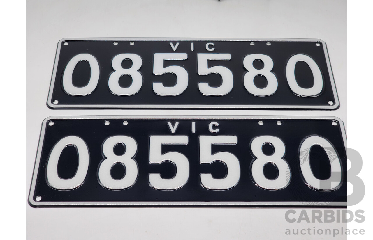 Victorian VIC Custom 6 - Digit Character Palindrome Number Plate - 085580