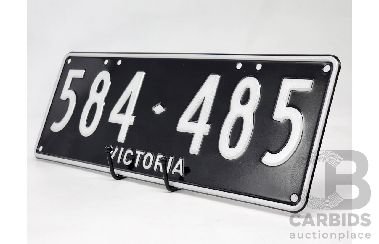 Victorian VIC Custom 6 - Digit Numerical Palindrome Number Plate - 584.485