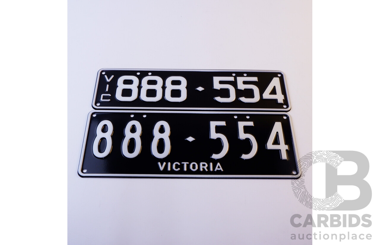 Victorian VIC 6 - Digit Number Plate 888.554