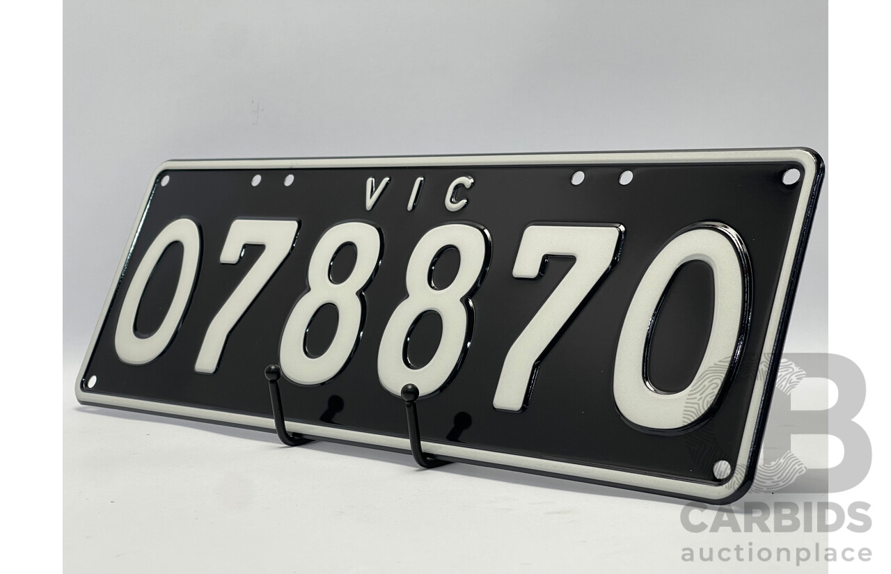 Victorian VIC Custom 6 - Character Palindrome Number Plate - O78.87O