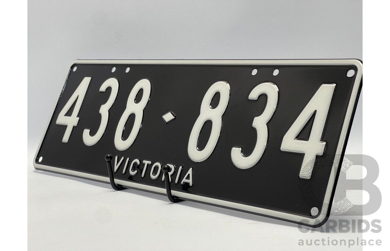 Victorian VIC Custom 6 - Digit Numerical Palindrome Number Plate - 438.834